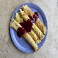 Kenyan Pancakes with Blackberry Sauce image