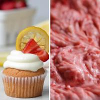 Strawberry Lemonade Olive Oil Cupcakes Recipe by Tasty_image