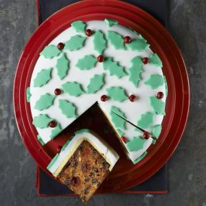Classic iced holly cake image