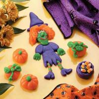 Marzipan Witch, Pumpkins and Cauldron_image