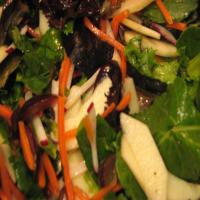 Summer Fruits and Field Greens Salad With Citrus Dressing image