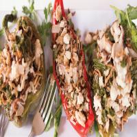 Stuffed Pepper with Mushrooms, Greens, and Ground Turkey Recipe image