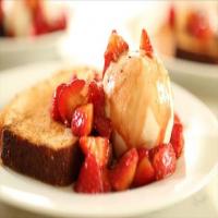 Butter-Toasted Vanilla Pound Cake with Macerated Strawberries image