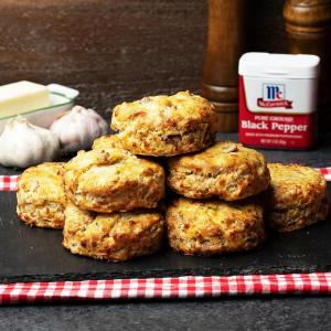 Cheddar And Black Pepper Biscuits Recipe by Tasty_image