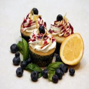 Lemon Basil Blueberry Cupcakes_image