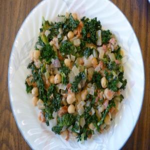 Kale With Cashew Cream and Chickpeas image