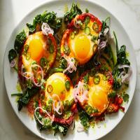 Turmeric Fried Eggs With Tamarind and Pickled Shallots_image