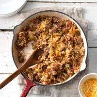 Southwestern Beef and Rice Skillet image