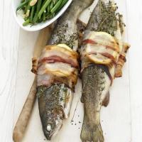 Pancetta-wrapped trout image