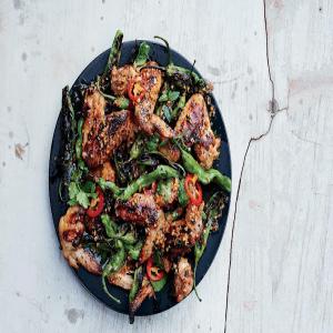 Grilled Chicken Wings With Shishito Peppers and Herbs_image