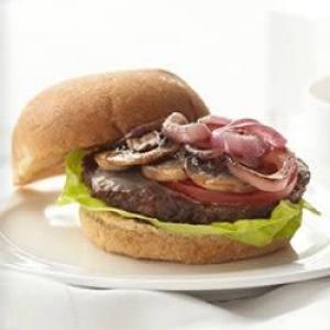 Veggie Burger with Gruyere and Mushrooms_image