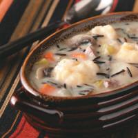 Wild Rice and Cheddar Dumpling Soup_image