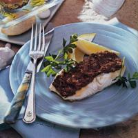 Sea Bass with Red Pepper and Olive Tapenade image