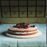 Mascarpone-Filled Cake With Sherried Berries image