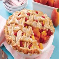 Peach Melba Lattice Pie image