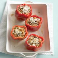 Stuffed Red Peppers with Quinoa, Provolone, and Walnuts_image