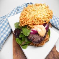 Air Fryer Ramen Bun Burger for One_image