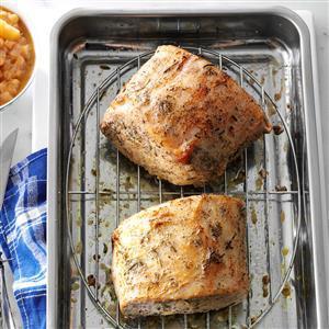 Roast Pork Loin with Rosemary Applesauce Recipe_image