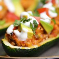 Chicken Enchilada-Stuffed Zucchini Boats Recipe by Tasty_image