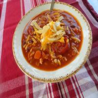 Buffalo Style Chicken and Rice Soup image