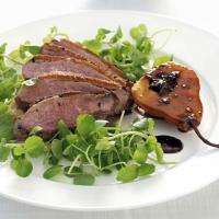 Pan-fried duck breast with creamed cabbage, chestnuts & caramelised pear_image
