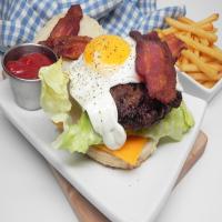 Flat Top Grilled Burgers with Fried Eggs image