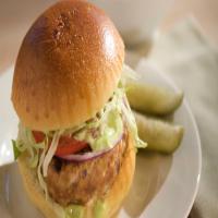 Emeril's Turkey Burgers With Cilantro Mayonnaise image