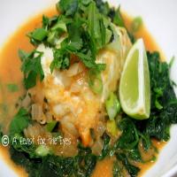 Thai Coconut Curry Halibut with Fresh Sauteed Spinach Recipe - (4.4/5) image