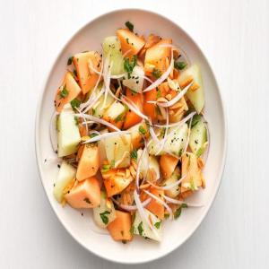 Melon Salad with Spiced Almonds_image