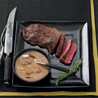 Sirloin Steak with Rich Mushroom Gravy image