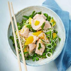 Fresh salmon with Thai noodle salad_image