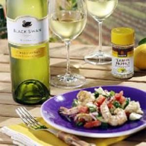 Neil Perry's Italian Bread Salad with Lemon Pepper Shrimp image