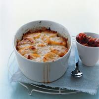 Polenta Pie with Cheese and Tomato Sauce_image