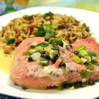 Pan-Poached Alaskan Salmon Piccata_image