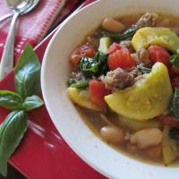 Tuscan Bean, Chicken, and Italian Sausage Soup image
