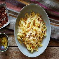 Pasta With Bacon, Cheese, Lemon and Pine Nuts image