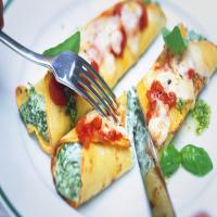 Savory Crepes with Spinach and Cheese image
