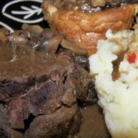 Beef Sirloin Tip Roast With Mushroom Gravy image