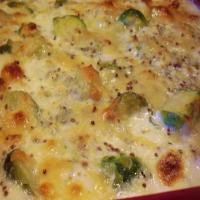 Creamy Brussels Sprouts Gratin With Bleu Cheese image