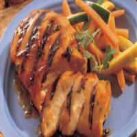 Grilled Apple- and Ginger-Glazed Chicken Breasts image
