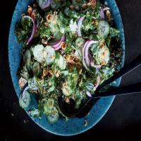 Kale and Cucumber Salad with Roasted Ginger Dressing image