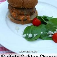 Buffalo & Blue Cheese Stuffed Turkey Burgers_image