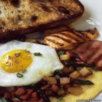Spring Vegetable Hash with Fried Eggs image