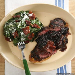 Grilled Hanger Steak on Toasted Country Bread_image