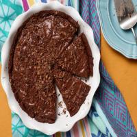 Milk Chocolate Pudding Pie with Brownie Crust_image