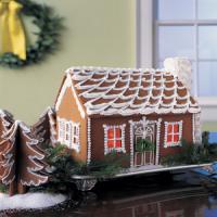 Snow-Swept Gingerbread Cottage image
