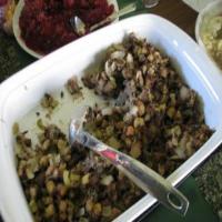 Holiday Stuffing With Mushrooms, Pine Nuts, Sausage, Wild Rice_image