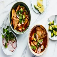 Easy Chicken Tortilla Soup With Bean and Cheese Nachos image