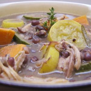 Chicken Soup with Adzuki Beans, Escarole, and Sweet Potato_image
