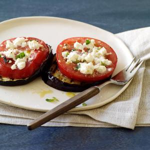 Grilled eggplant, tomato and feta stacks | Recipes | WW USA_image